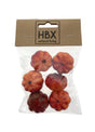 Hbx natural living deco pompoenen mix 6-delig ø3,5cm