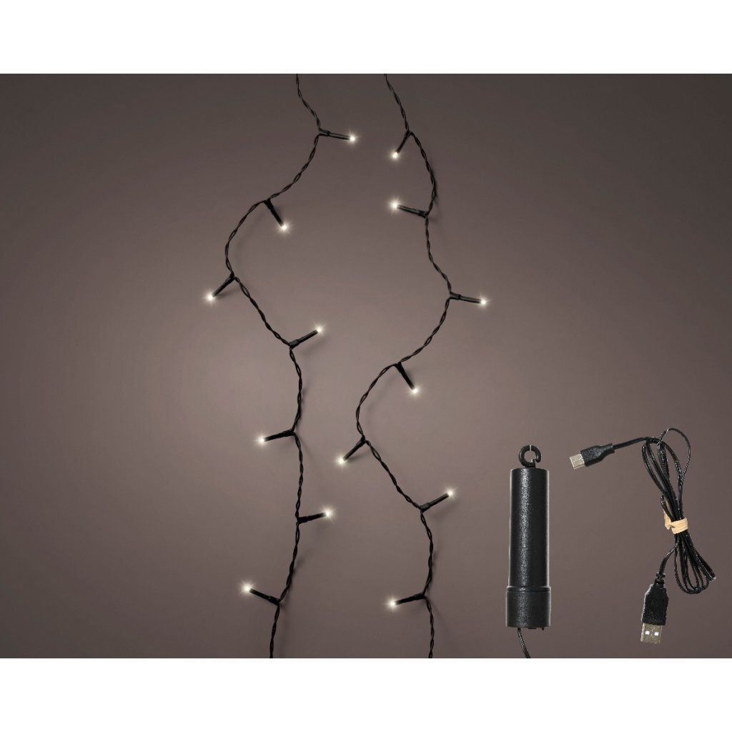 Lumineo LED-Duracharge-Grundleuchten + Funkeleffekt, IP44, Schwarz