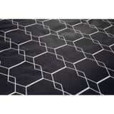 Ten Cate Baumwoll-Einzelbettbezug, 140 x 200, 220 cm, grafisches Anthrazit