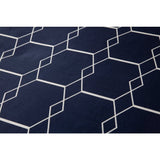 Ten Cate Baumwoll-Einzelbettbezug 140 x 200 220 cm, grafisches Dunkelblau