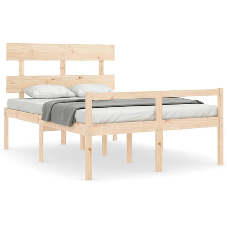 Vidaxl seniorenbed met hoofdbord massief hout 140x190 cm