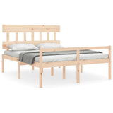 Vidaxl seniorenbed met hoofdbord massief hout 160x200 cm