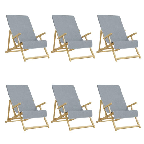 VidaXL Strandtücher 6 Stück 400 g m² 60x135 cm Stoff grau