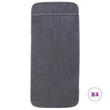 Vidaxl Strangtücher 4 Stk 400 g m² 60x135 cm Stoffanthrazit -gelöscht