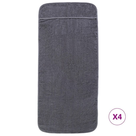 Vidaxl Strangtücher 4 Stk 400 g m² 60x135 cm Stoffanthrazit -gelöscht
