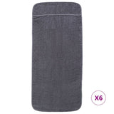 Vidaxl Strangtücher 6 Stcs 400 g m² 60x135 cm Stoffanthrazit -gelöscht