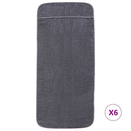 Vidaxl Strangtücher 6 Stcs 400 g m² 60x135 cm Stoffanthrazit -gelöscht