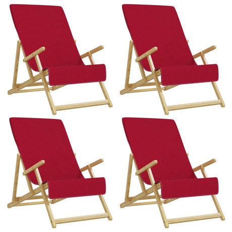 VidaXL Strandtücher 4 Stück 400 g m² 60x135 cm Stoff Burgunderrot