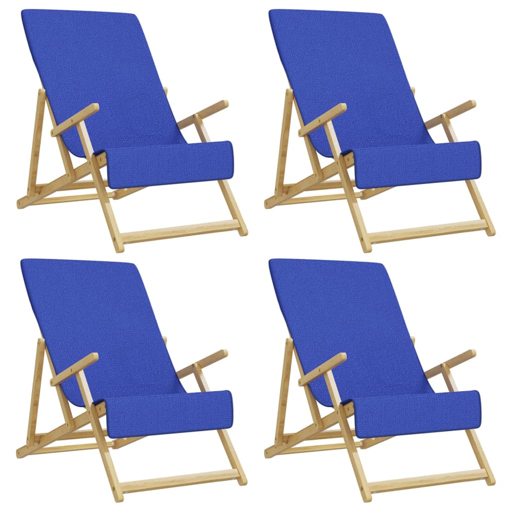 VidaXL Strandtücher 4 Stück 400 g m² 60x135 cm Stoff Königsblau