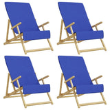 VidaXL Strandtücher 4 Stück 400 g m² 60x135 cm Stoff Königsblau