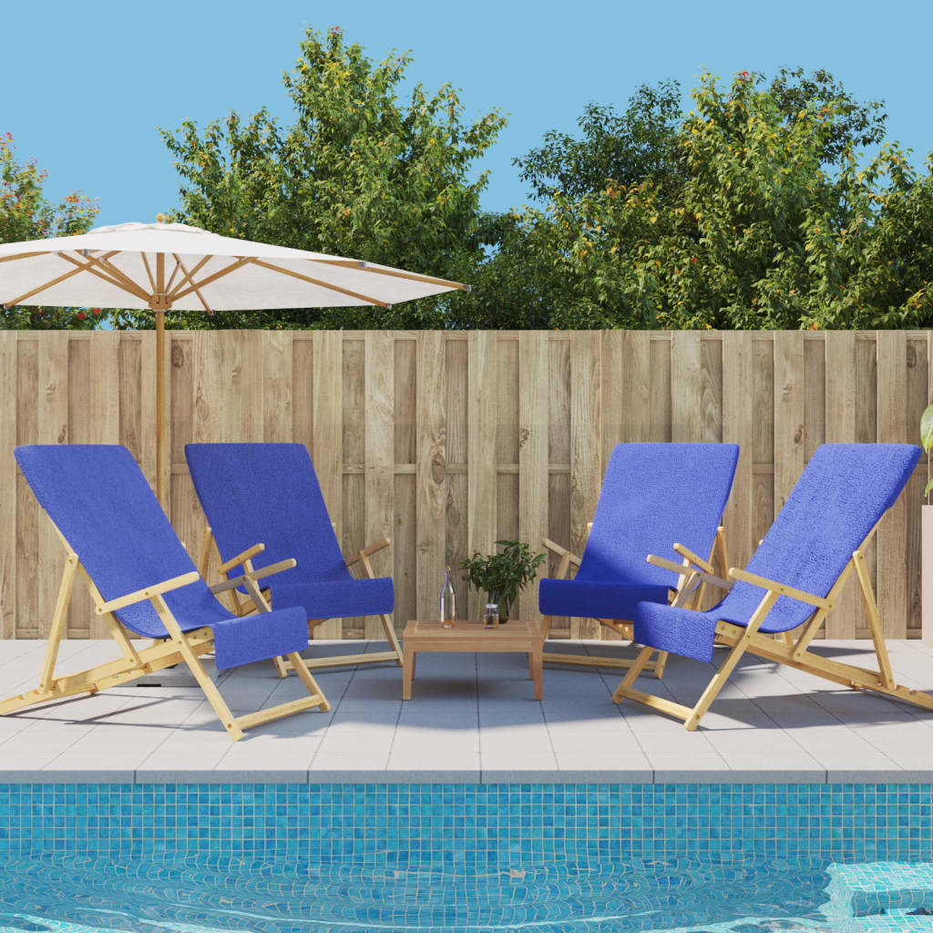 VidaXL Strandtücher 4 Stück 400 g m² 60x135 cm Stoff Königsblau