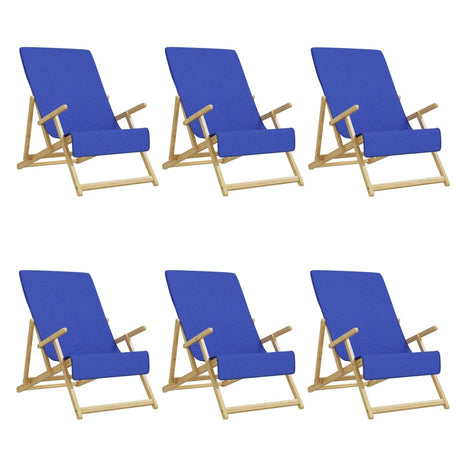 VidaXL Strandtücher 6 Stück 400 g m² 60x135 cm Stoff Königsblau