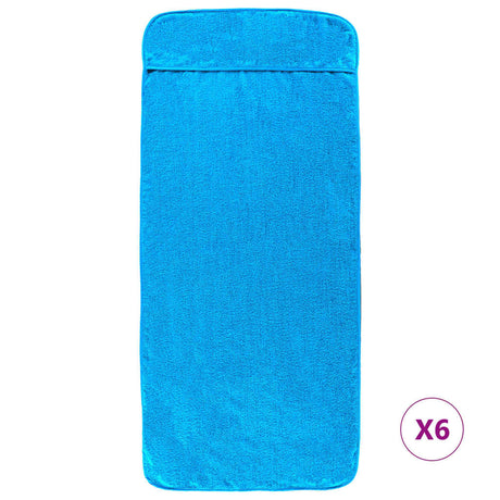 VidaXL Strandtücher 6 Stk. 400 g m² 60x135 cm Stoff Türkis