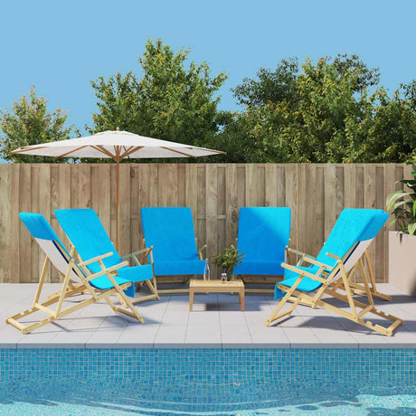 VidaXL Strandtücher 6 Stk. 400 g m² 60x135 cm Stoff Türkis
