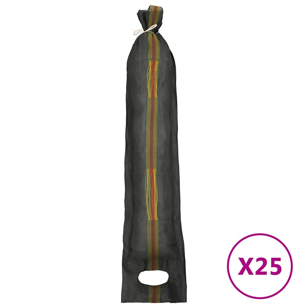 VidaXL Sandsäcke 25 Stück 103x25 cm HDPE dunkelgrün