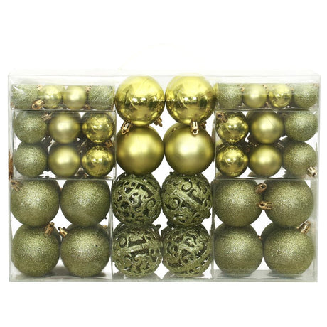 Vidaxl Weihnachtsbällchen 100 St 3 4 6 cm hellgrün