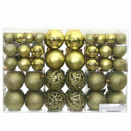 Vidaxl Weihnachtsbällchen 100 St 3 4 6 cm hellgrün