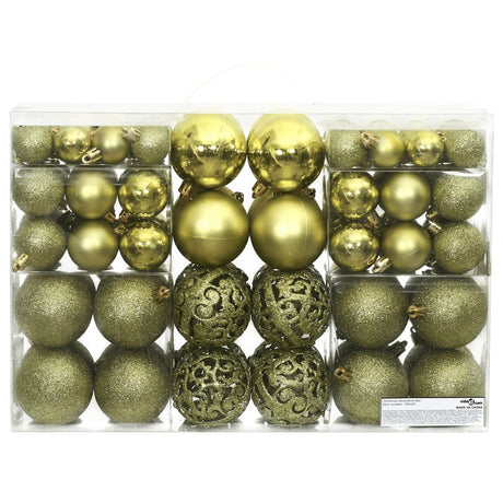 Vidaxl Weihnachtsbällchen 100 St 3 4 6 cm hellgrün