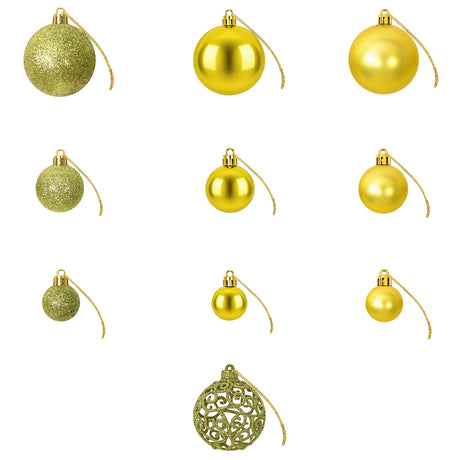 Vidaxl Weihnachtsbällchen 100 St 3 4 6 cm hellgrün