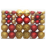 Vidaxl Weihnachtsbällchen 100 PCs 3 4 6 cm Golden und Wein rot