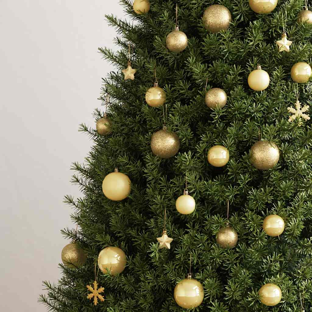 VidaXL 111-teiliges Weihnachtskugel-Set Styropor goldfarben