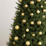 VidaXL 111-teiliges Weihnachtskugel-Set Styropor goldfarben