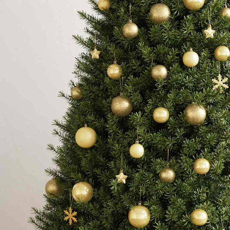 VidaXL 111-teiliges Weihnachtskugel-Set Styropor goldfarben