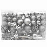 Vidaxl 111-teiliges Weihnachtskugel-Set aus Polystyrol, silberfarben