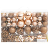 VIDAXL 111-TEIL-Weihnachtsball-Set Polystyrol Roségoud