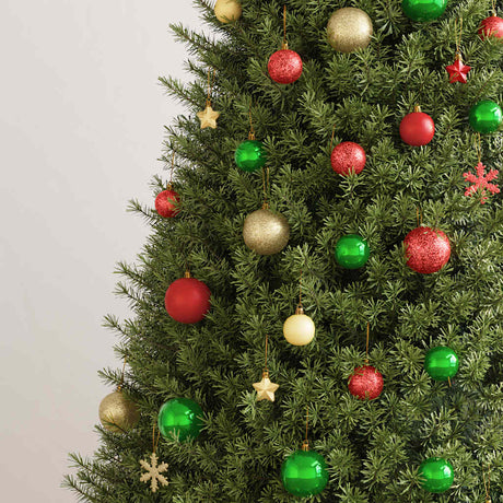 VIDAXL 112-TEIL-Weihnachtsball-Set Polystyrol Rotgrün und goldfarben