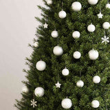 VidaXL 111-teiliges Weihnachtskugel-Set Styropor weiß
