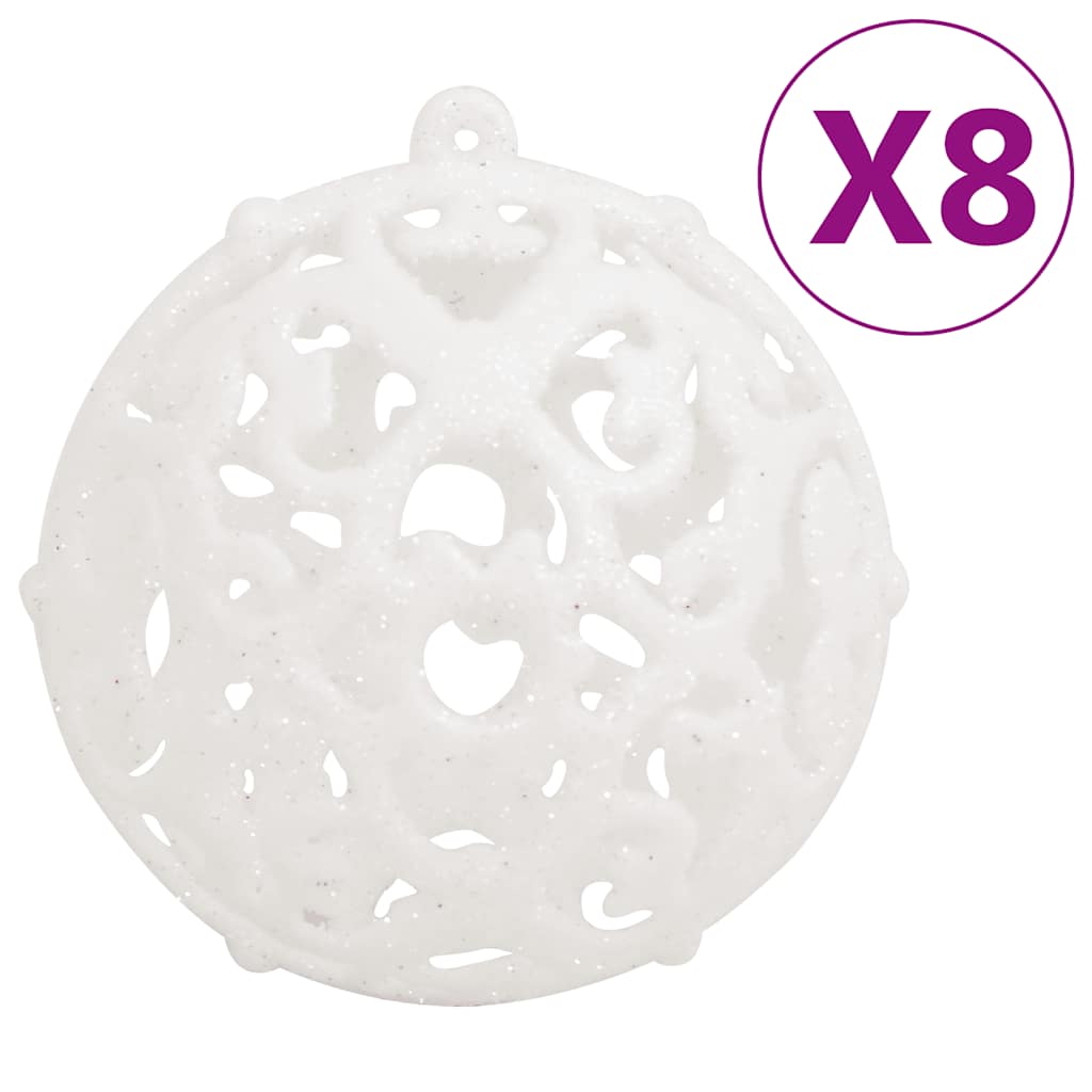 VidaXL 111-teiliges Weihnachtskugel-Set Styropor weiß