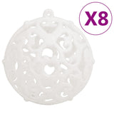 VidaXL 111-teiliges Weihnachtskugel-Set Styropor weiß