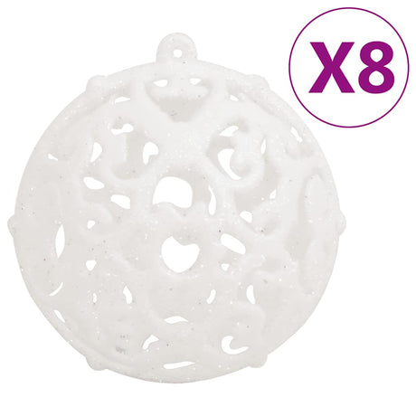 VidaXL 111-teiliges Weihnachtskugel-Set Styropor weiß
