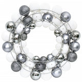 Vidaxl Weihnachtskranz 45 cm Polystyrol weiß und grau