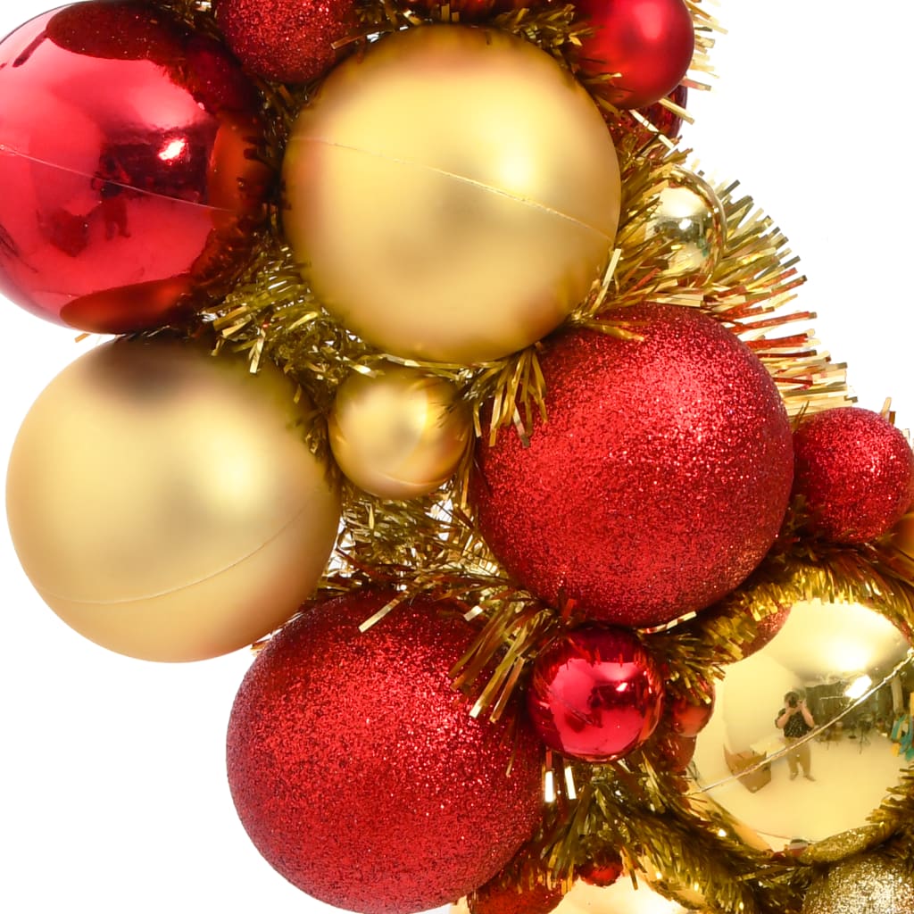 VidaXL Weihnachtskranz 45 cm Styropor Rot und Gold