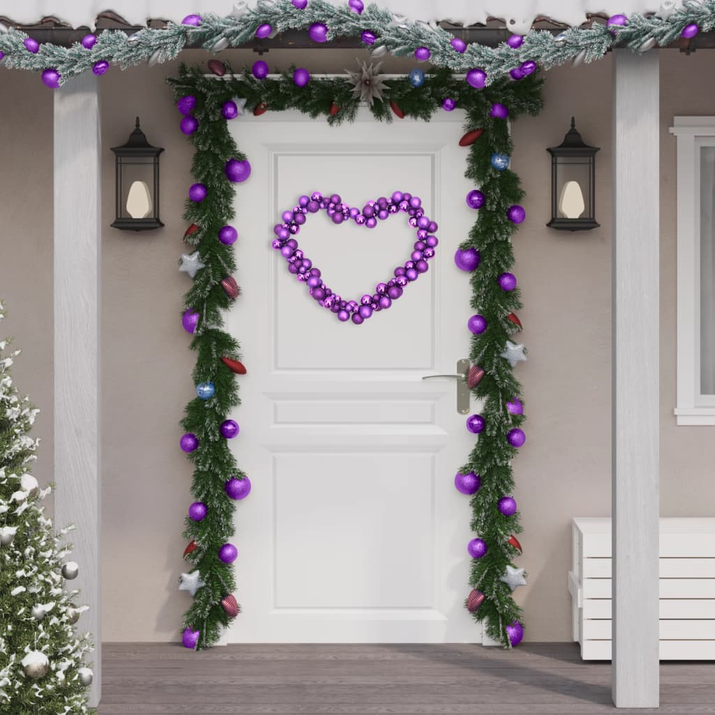 Vidaxx Weihnachtsgirlandenkugeln 175 cm Styropor Lila