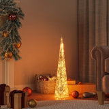 Vidaxl Weihnachtsbeleuchtungskegel mit 30 warm -weißen LEDs 60 cm Acryl