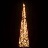 VIDAXL -Weihnachtsbeleuchtungskegel mit 60 warm -weißen LEDs 120 cm Acryl