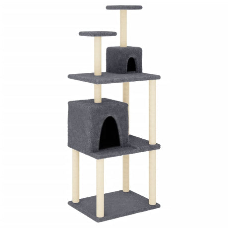 Vidaxl -Katzenmöbel mit Sisal -Kratzerpfosten 167 cm dunkelgrau