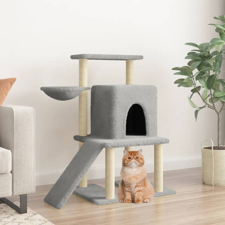 Vidaxl -Katzenmöbel mit Sisal -Kratzerposten 96,5 cm hellgrau