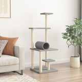 Vidaxl -Katzenmöbel mit Sisal -Kratzerpfosten 136 cm hellgrau