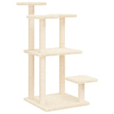 VIDAXL CROCKING POST mit Plattformen 98,5 cm Creme -Colored