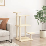 VIDAXL CROCKING POST mit Plattformen 98,5 cm Creme -Colored