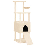 Vidaxl -Katzenmöbel mit Sisal -Kratzerpfosten 153 cm creme -gelenkt