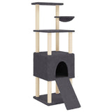 Vidaxl Katzenmöbel mit Sisal-Kratzstämmen 153 cm dunkelgrau