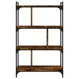 Vidaxl boekenkast 4-laags 76x32x123 cm bewerkt hout gerookt eikenkleur