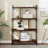 Vidaxl boekenkast 4-laags 76x32x123 cm bewerkt hout gerookt eikenkleur