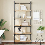 Vidaxl boekenkast 6-laags 76x32x192 cm bewerkt hout sonoma eikenkleur
