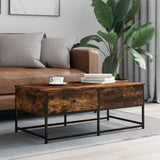 Vidaxl salontafel 100x51x40 cm bewerkt hout gerookt eikenkleurig
